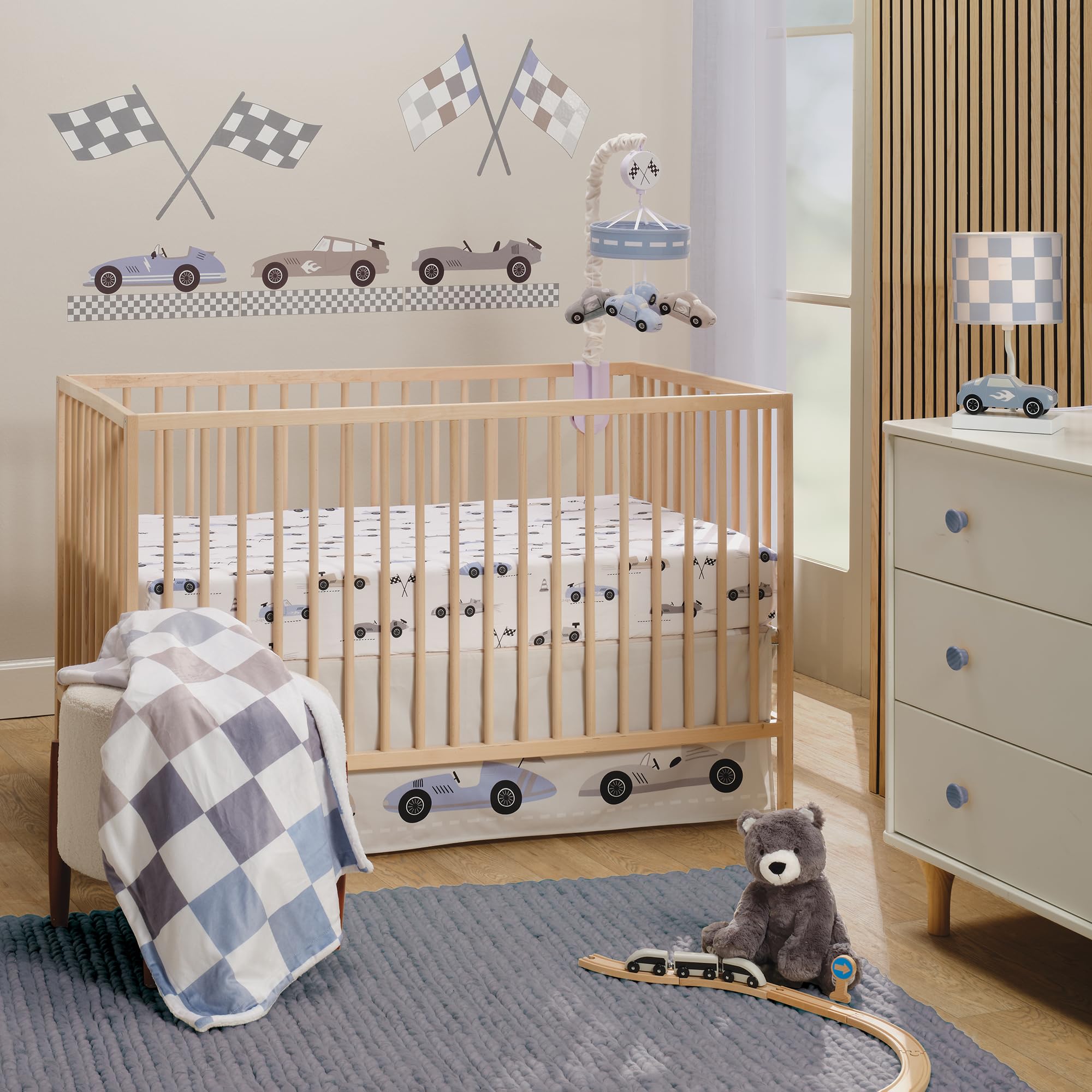 Foto 7 pulgar | Crib Mobile Lambs & Ivy Little Racer Con Chupete Musical - Venta Internacional.
