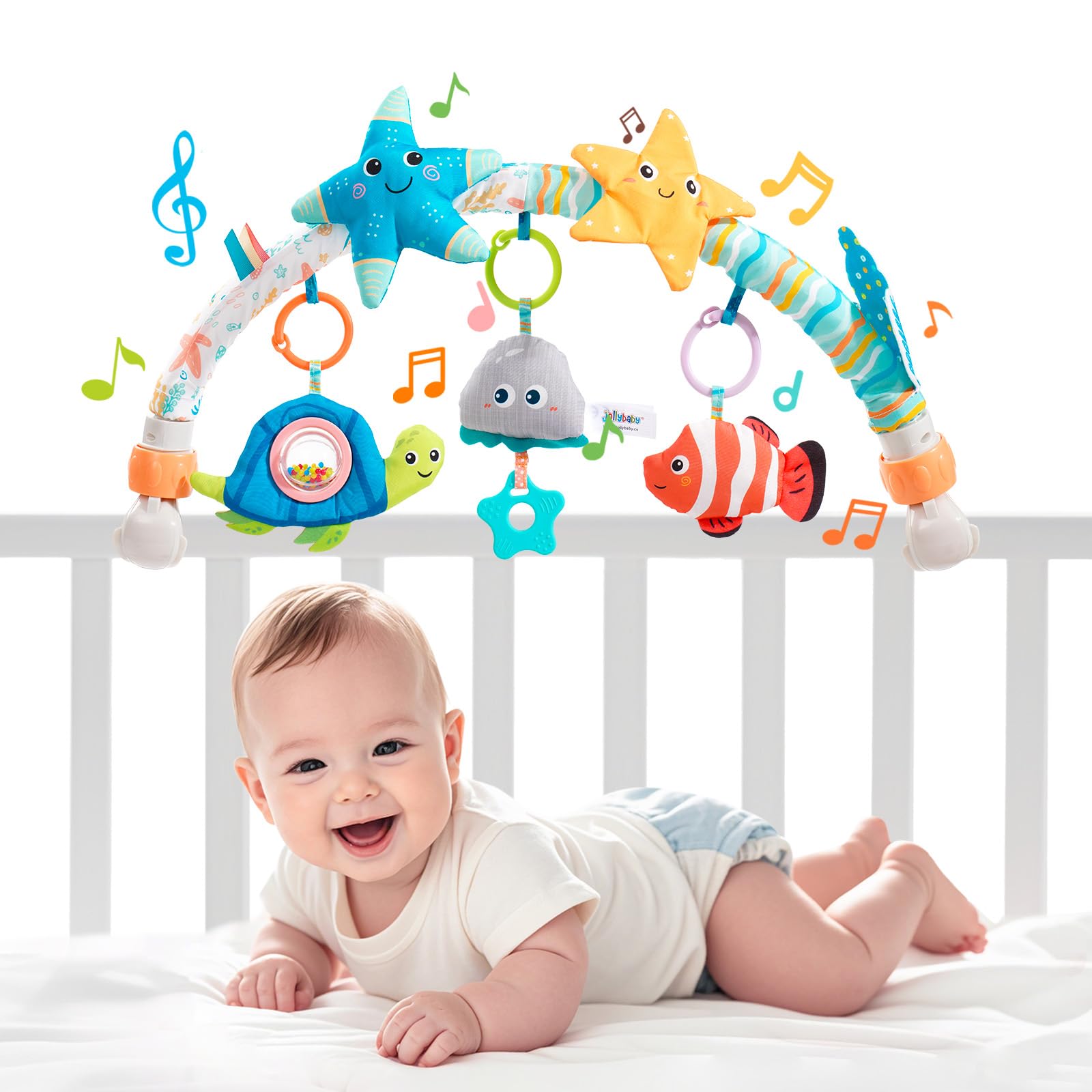 Juguete Con Forma De Capazo Musical Jollybaby, Móvil, Para Cuna - Venta Internacional.