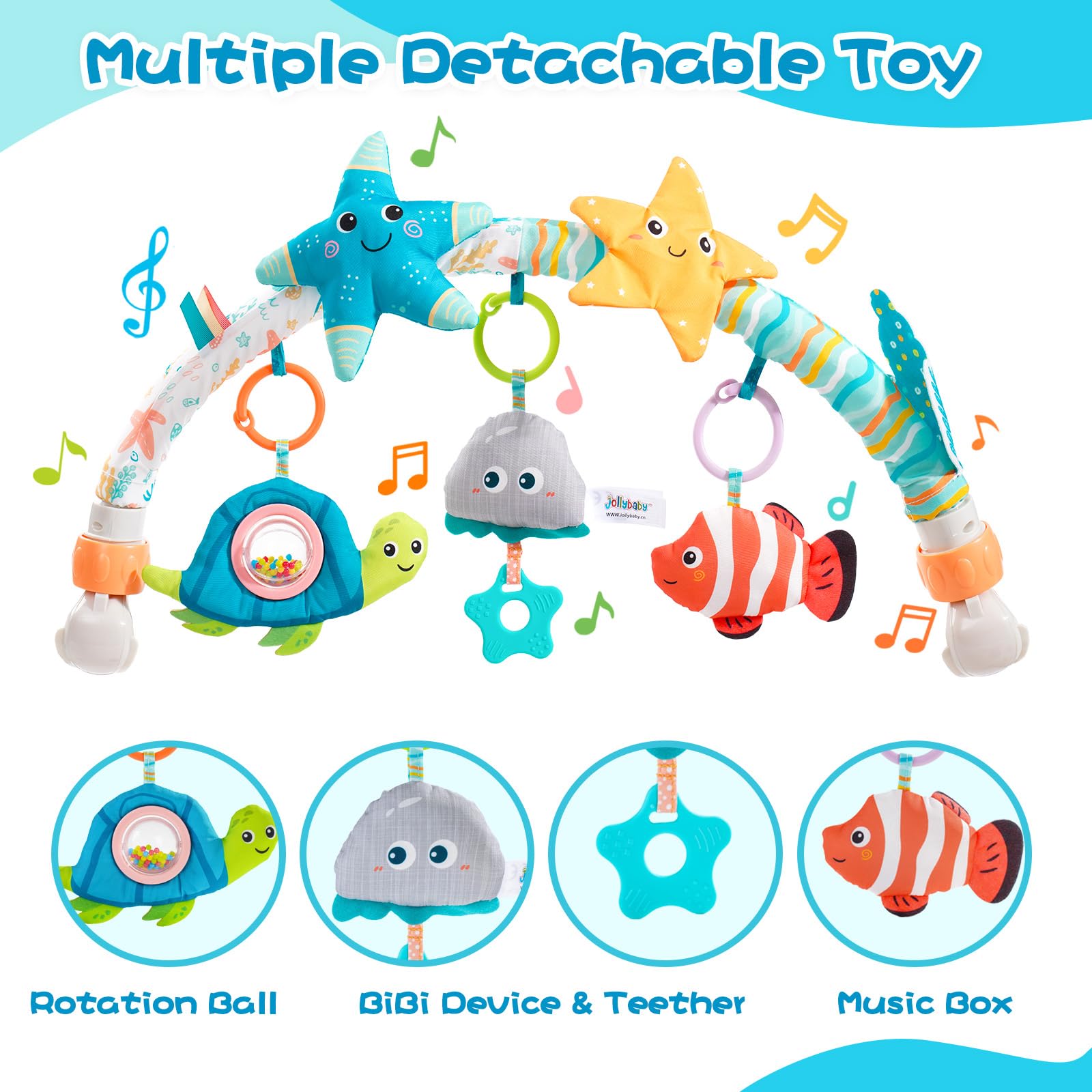 Foto 4 pulgar | Juguete Con Forma De Capazo Musical Jollybaby, Móvil, Para Cuna - Venta Internacional.