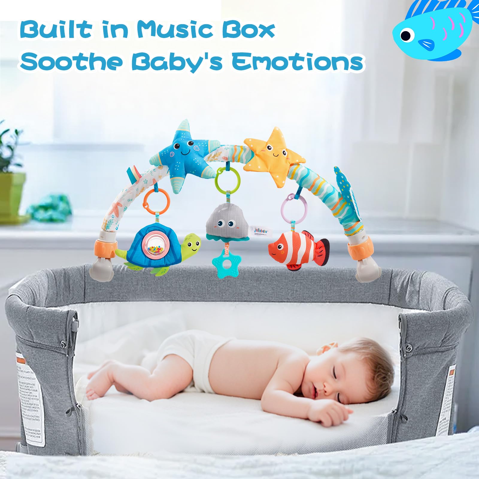 Foto 7 pulgar | Juguete Con Forma De Capazo Musical Jollybaby, Móvil, Para Cuna - Venta Internacional.