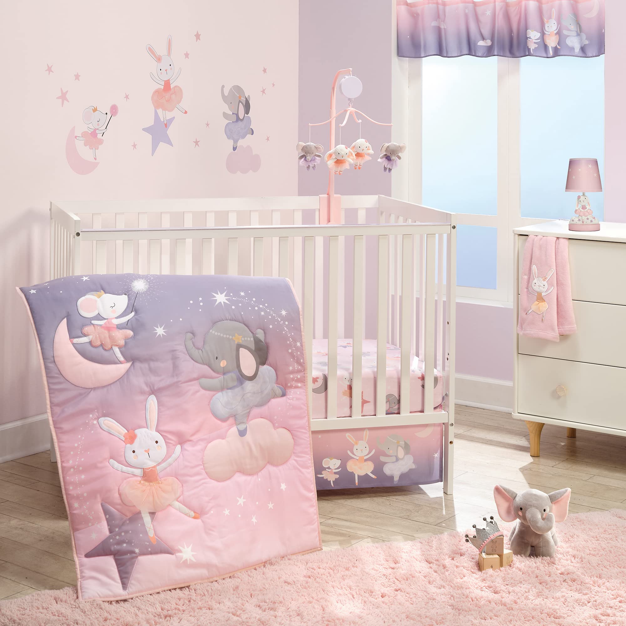 Foto 8 pulgar | Crib Mobile Bedtime Originals Tiny Dancer Pink Con Animales - Venta Internacional.