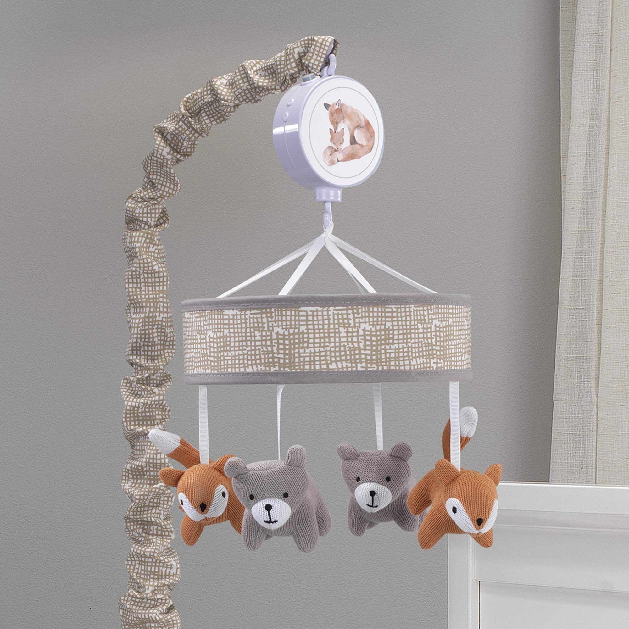 Foto 4 pulgar | Móvil Musical Lambs & Ivy Pintado De Gris Bosque Y Beige - Venta Internacional.