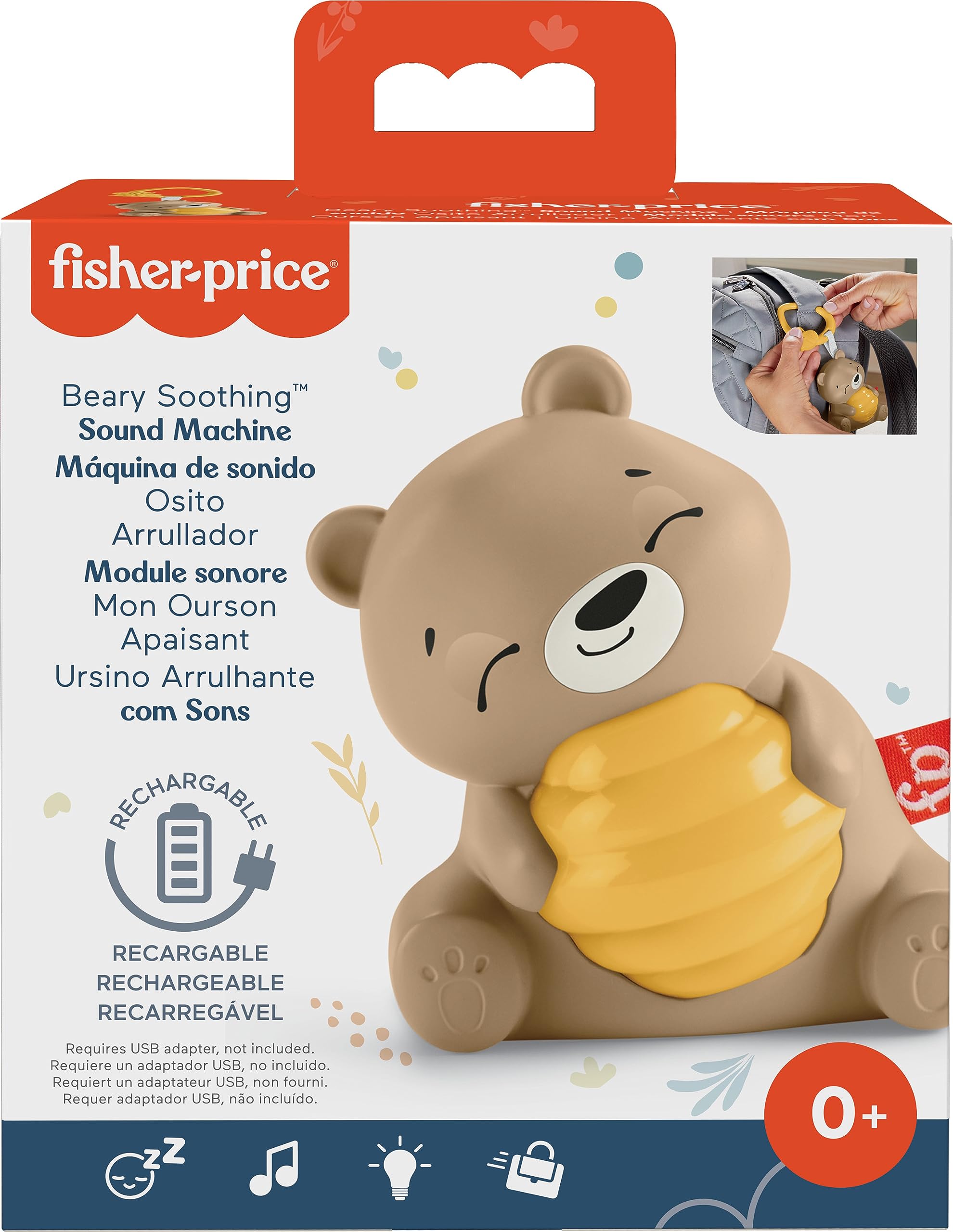 Foto 7 pulgar | Sound Machine Fisher-price Beary Soothing Portable Baby - Venta Internacional.