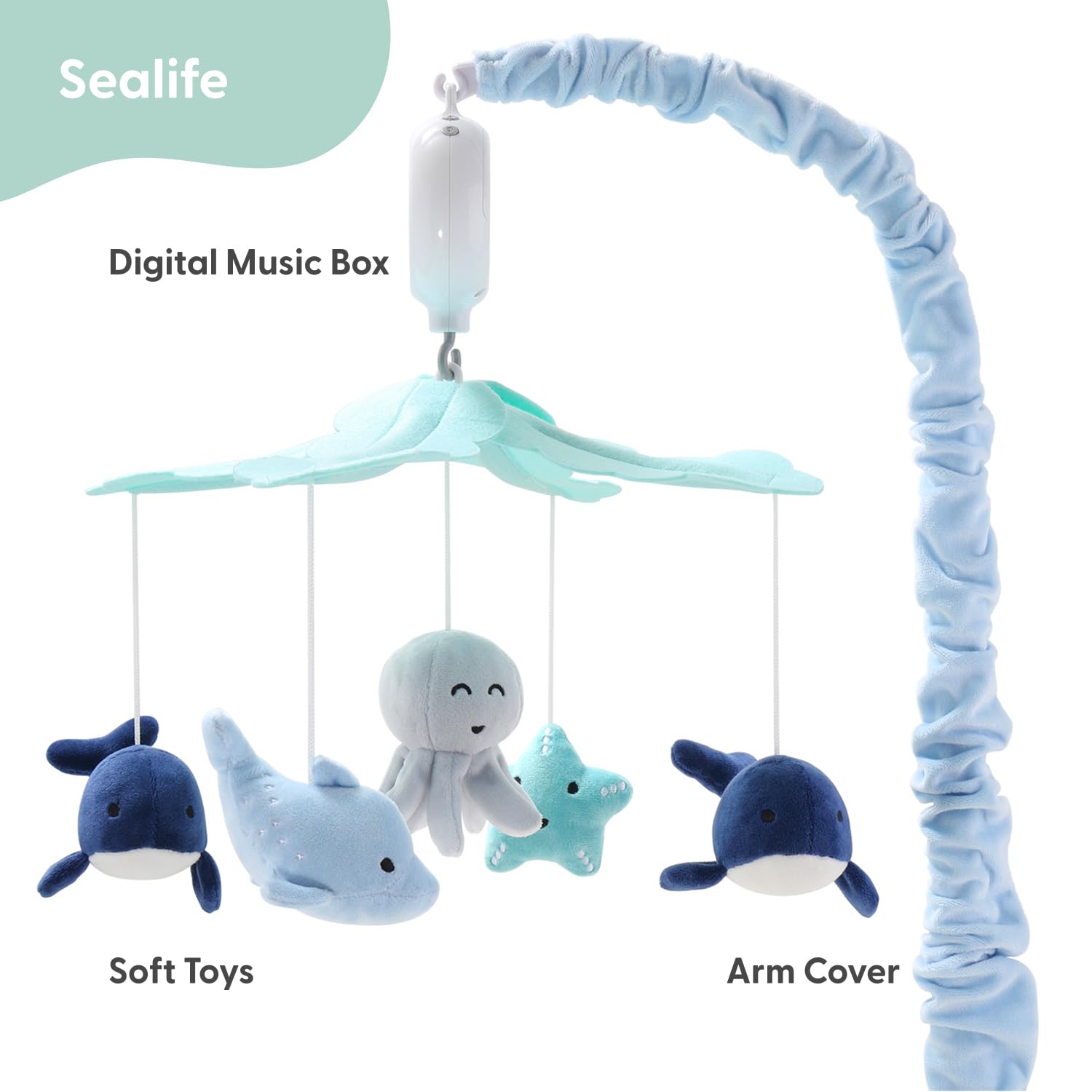 Foto 3 pulgar | Crib Mobile The Peanutshell Nautical Explorer Con 12 Canciones De Cuna - Venta Internacional.