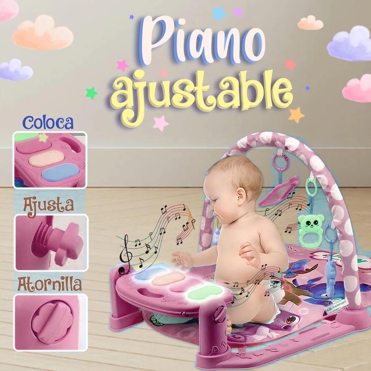 Foto 4 pulgar | Gimnasio Tapete Interactivo Jirafa Rosa