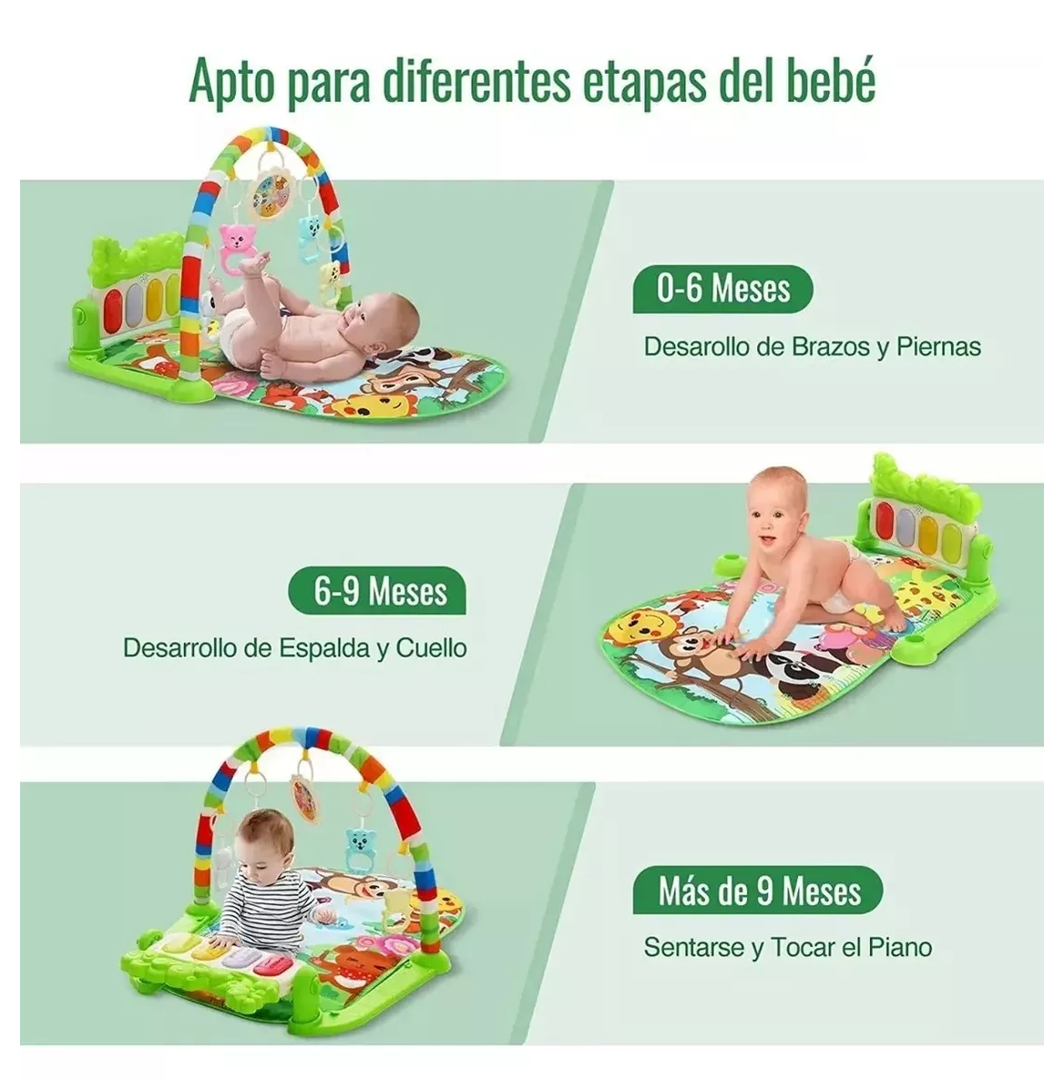 Foto 4 pulgar | Tapete Gimnasio Acolchado Para Bebé Azul