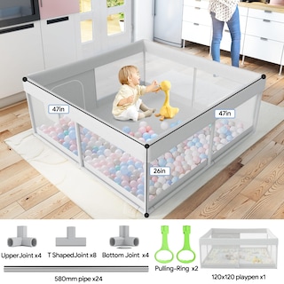 Foto 3 | Parque Infantil Fodoss Baby De 120 X 120 Cm Con Centro De Actividades Para Interiores Y Exteriores - Venta Internaciona
