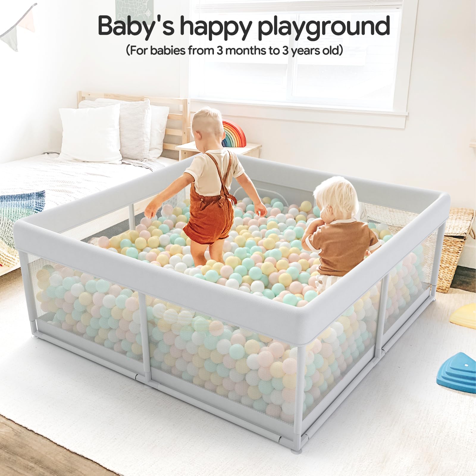 Foto 6 pulgar | Parque Infantil Fodoss Baby De 120 X 120 Cm Con Centro De Actividades Para Interiores Y Exteriores - Venta Internaciona