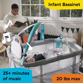 Foto 5 | Playard Plegable Baby Einstein Kick & Snooze Con Capazo - Venta Internacional.