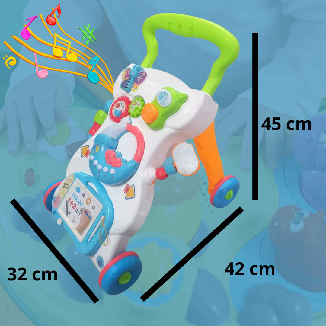 Foto 3 pulgar | Andadera Musical Infantil Interactiva Con Espejo, Teléfono Y Piano Didáctico 3 En 1