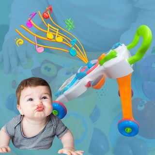 Foto 3 | Andadera Musical Infantil Interactiva Con Espejo, Teléfono Y Piano Didáctico 3 En 1
