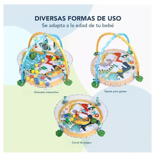 Foto 4 | Gimnasio Bebé Belug Interactivo Tapete Didáctico Infantil Nube Dinosaurios Verde
