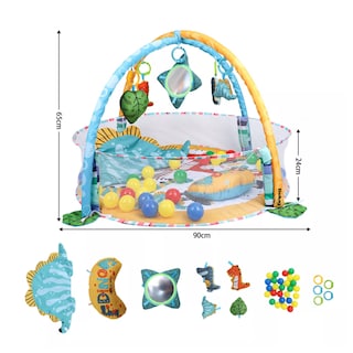 Foto 5 | Gimnasio Bebé Belug Interactivo Tapete Didáctico Infantil Nube Dinosaurios Verde