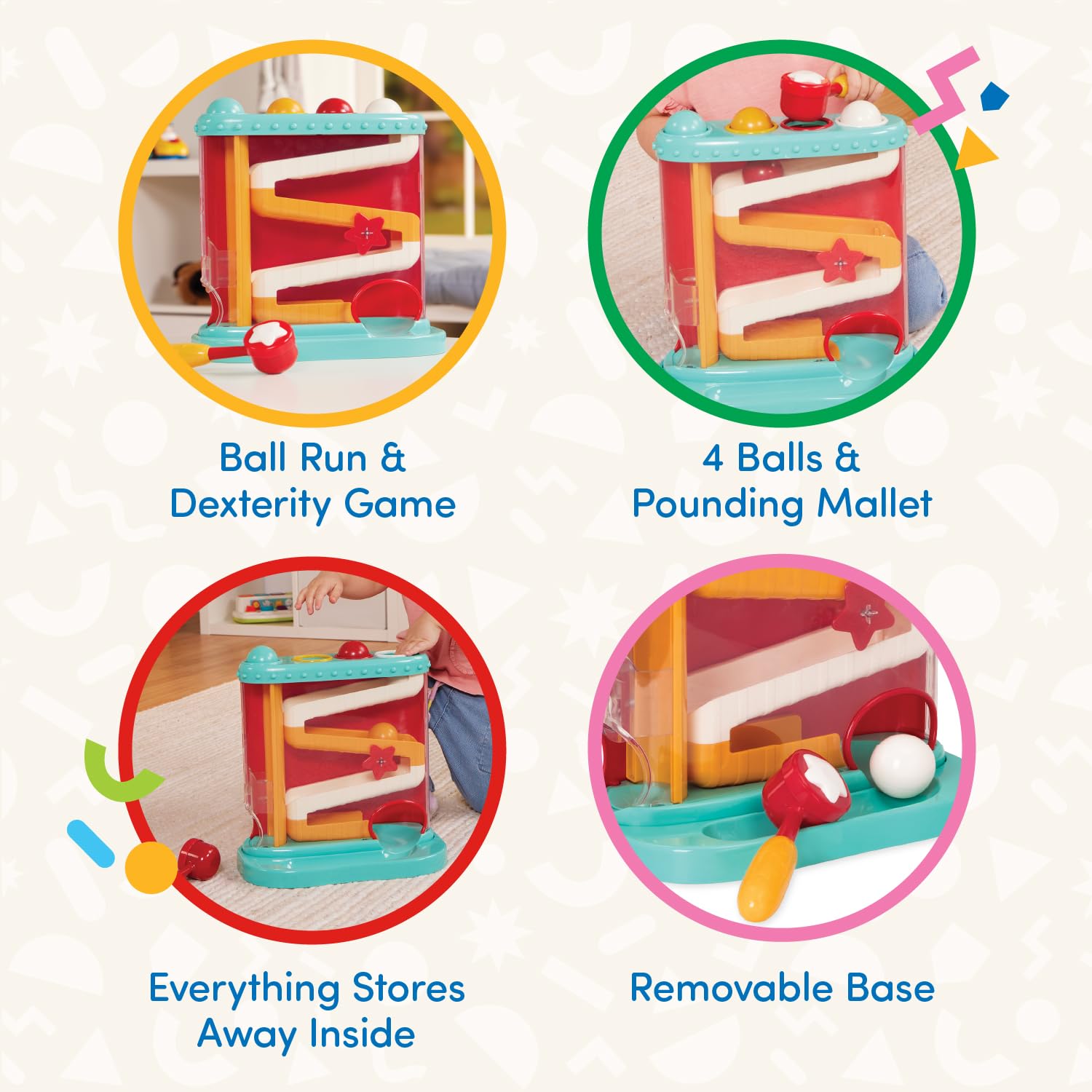 Foto 4 pulgar | Puzzle Toy Battat Pound-a-ball Maze Hamze Con Forma De Martillo Y Bola - Venta Internacional.