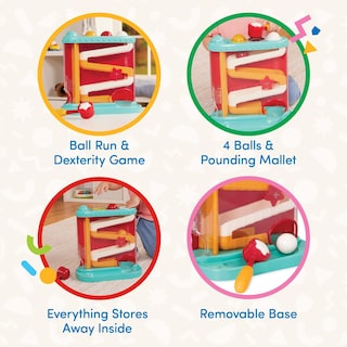Foto 3 | Puzzle Toy Battat Pound-a-ball Maze Hamze Con Forma De Martillo Y Bola - Venta Internacional.