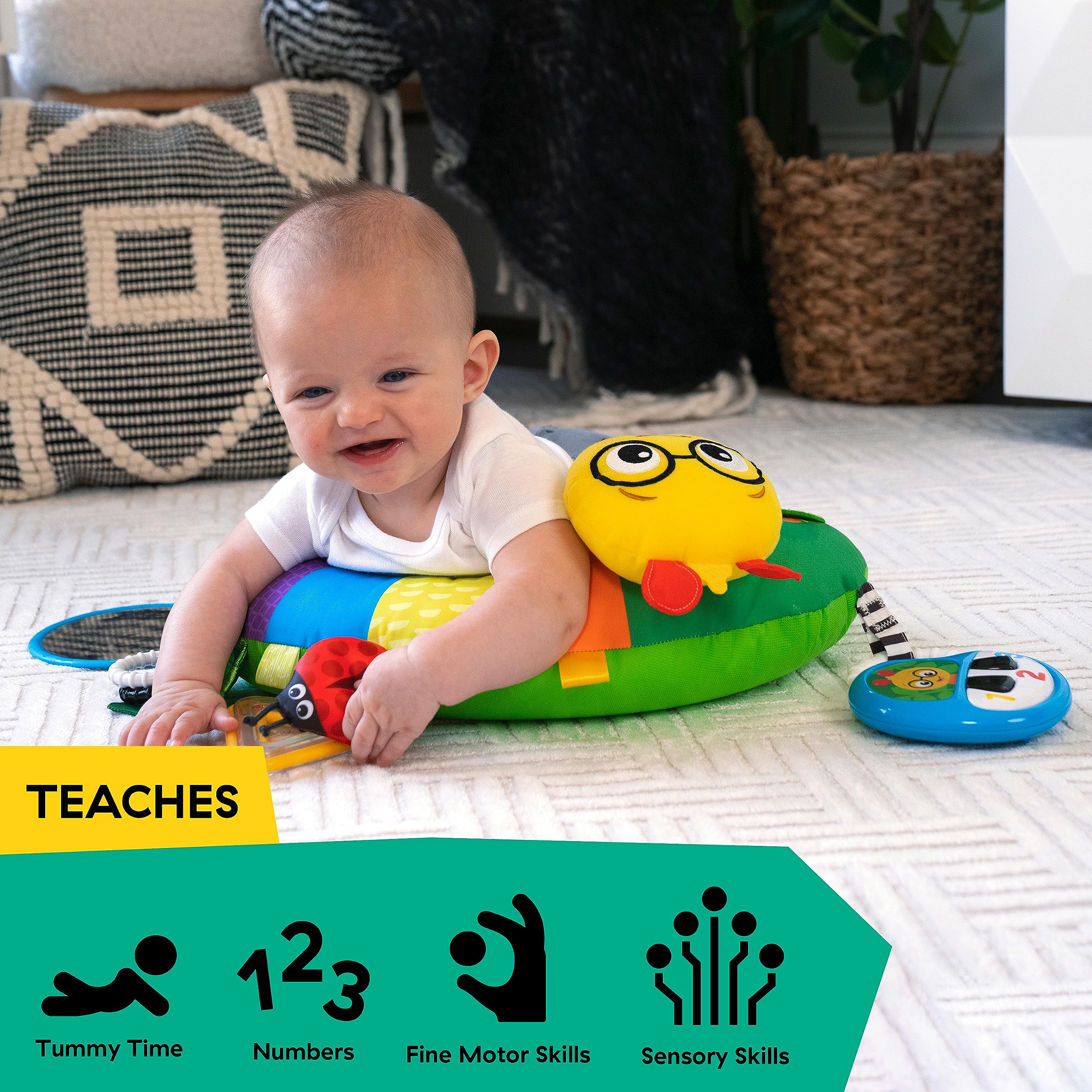 Foto 3 pulgar | Almohada Tummy Time Baby Einstein Cal-a-pillow Cal The Caterpillar - Venta Internacional.
