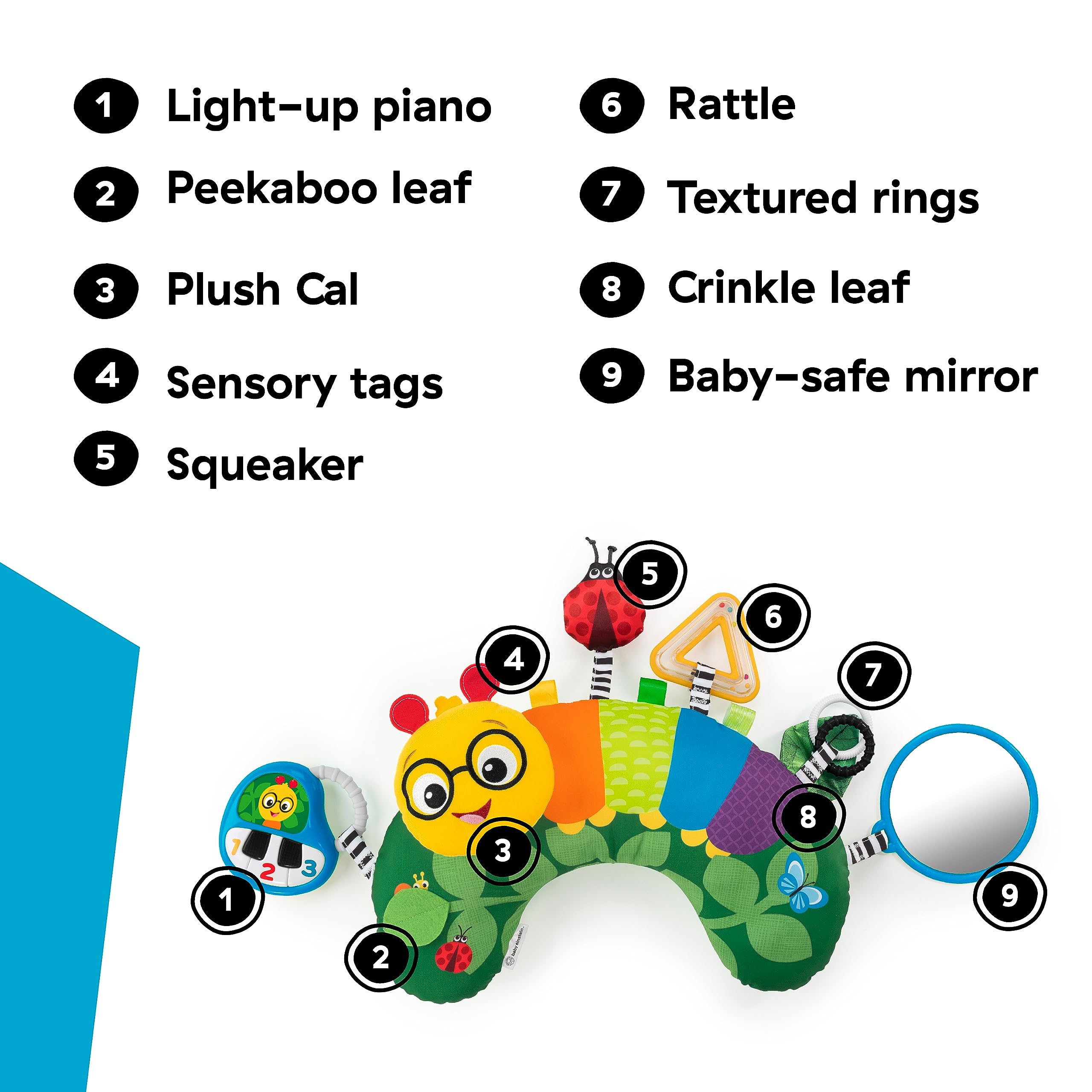 Foto 4 pulgar | Almohada Tummy Time Baby Einstein Cal-a-pillow Cal The Caterpillar - Venta Internacional.