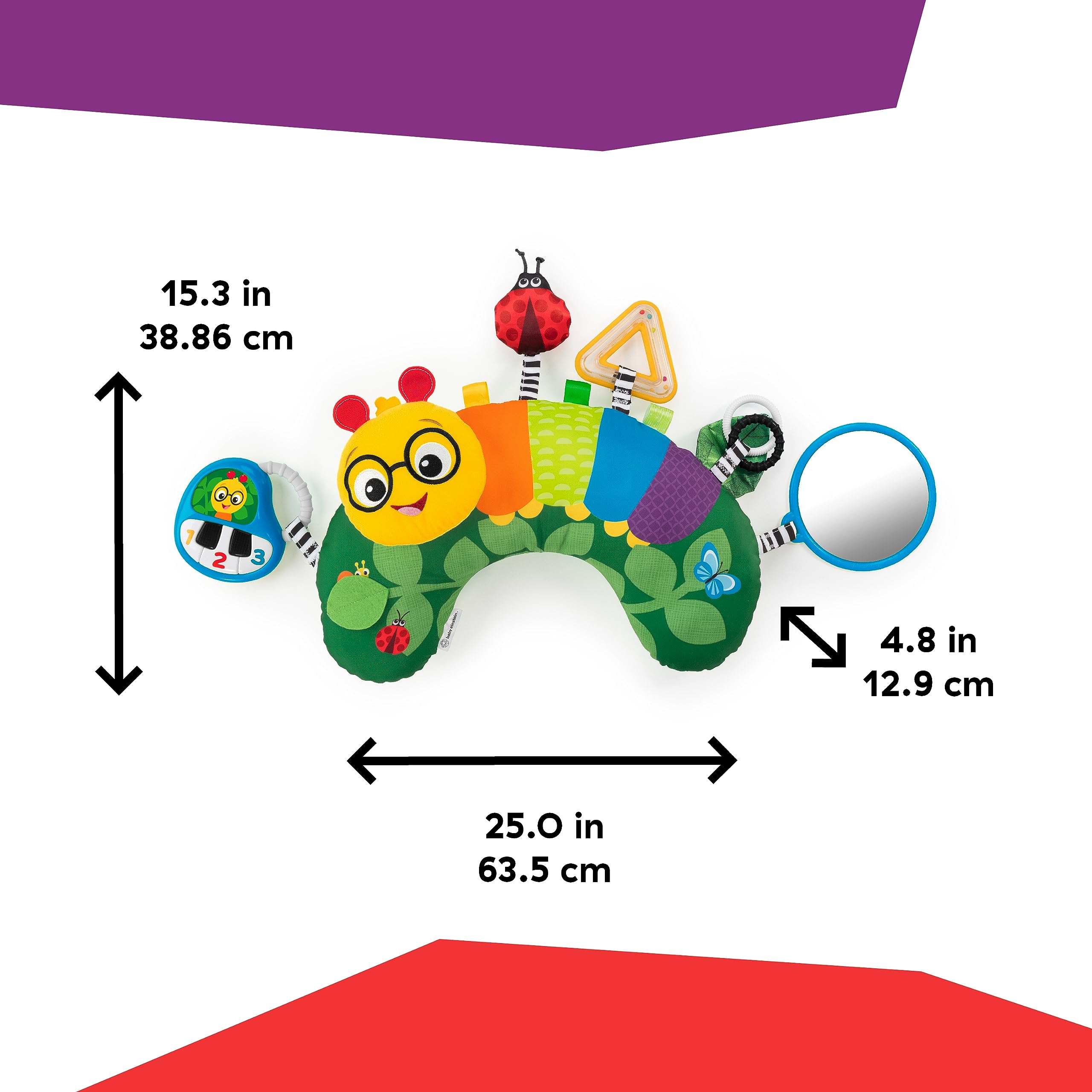 Foto 6 pulgar | Almohada Tummy Time Baby Einstein Cal-a-pillow Cal The Caterpillar - Venta Internacional.