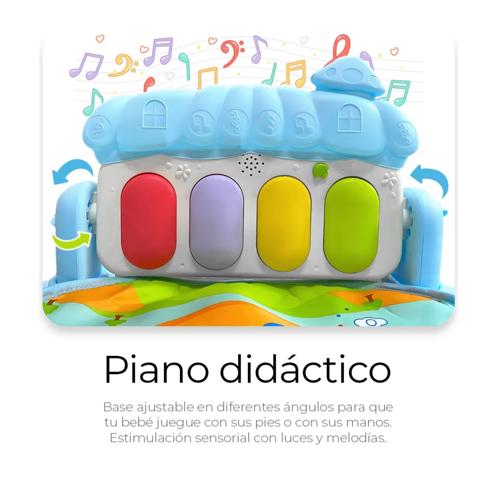 Foto 5 pulgar | Gimnasio Para Bebés Tapete Belug   Azul/globo