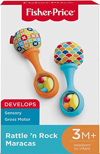 Foto 6 pulgar | Venta Internacional - Set De 2 Maracas Fisher-price De Rattle 'n Rock Para Recién Nacidos