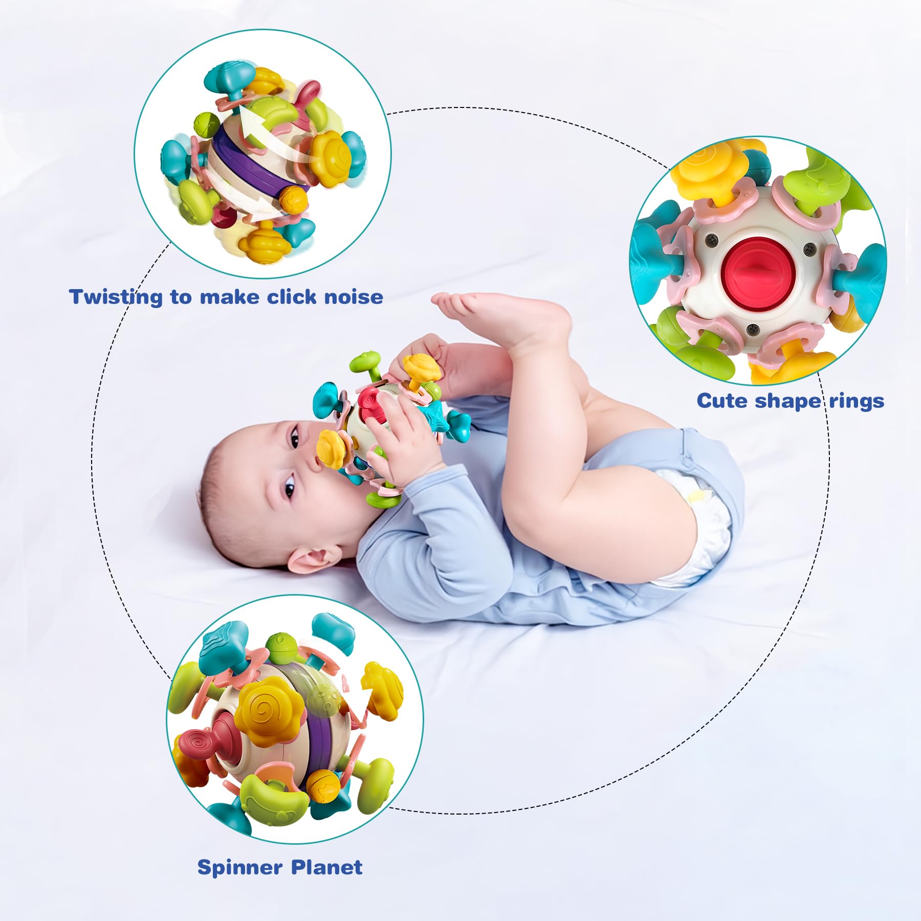 Foto 3 pulgar | Venta Internacional - Juguetes Montessori Sensoriales Para La Dentición Majobee Para Bebés De 0 A 18 Años