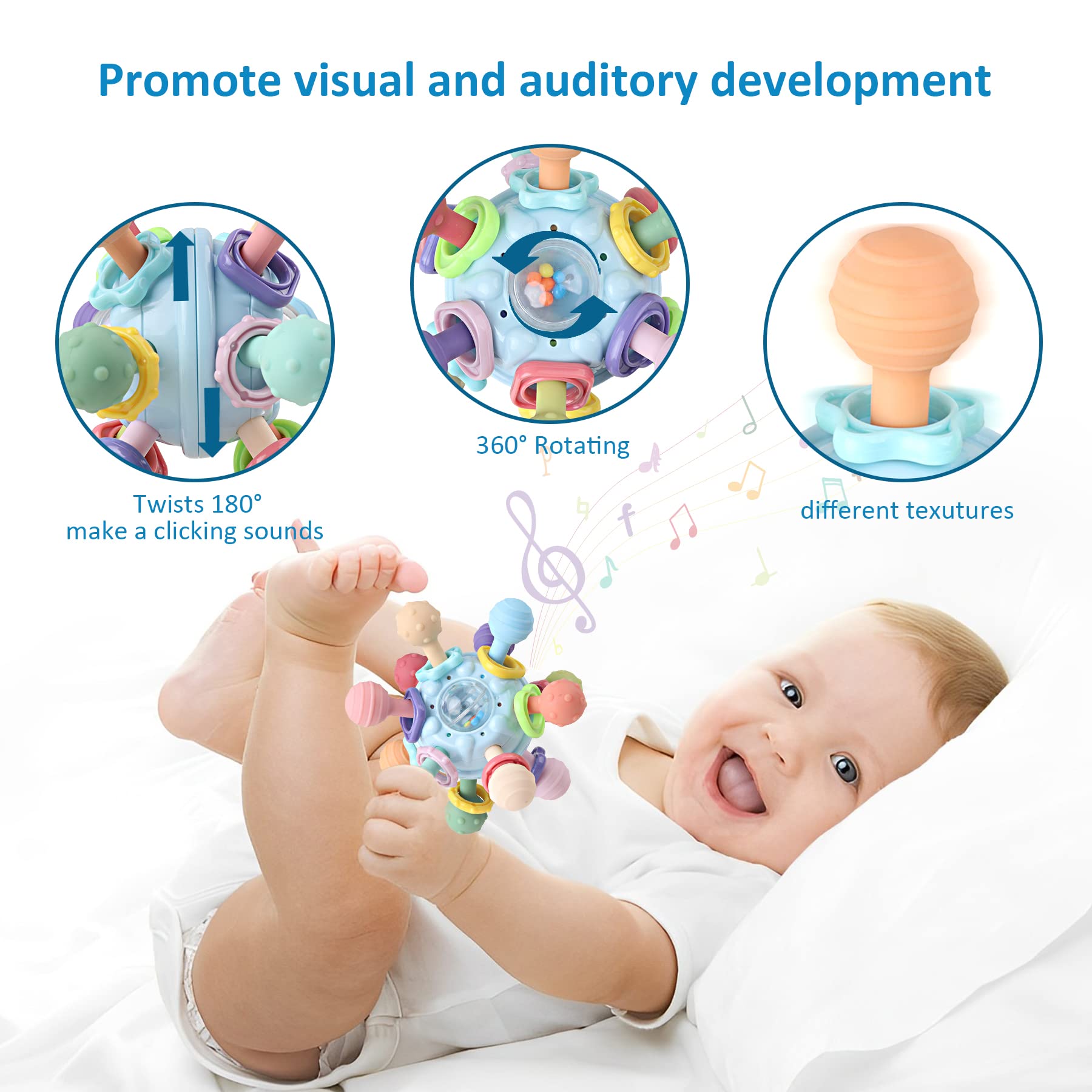 Foto 3 pulgar | Venta Internacional - Juguetes De Dentición Anzimo Baby Sensory Para Niños Y Niñas De 0 A 18 Meses