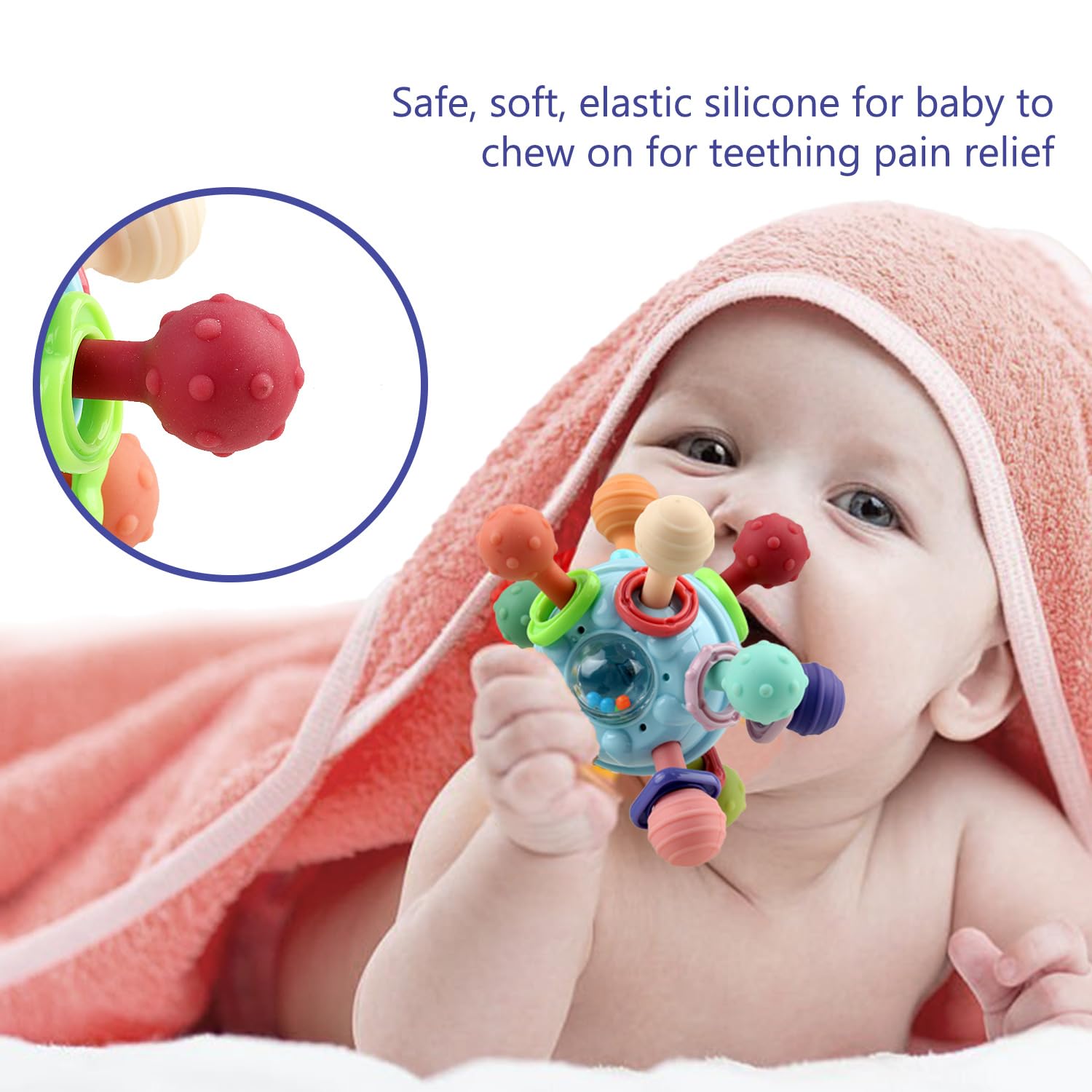 Foto 3 pulgar | Venta Internacional - Juguete Montessori Sensorial Para Aliviar La Dentición Hahaone Baby