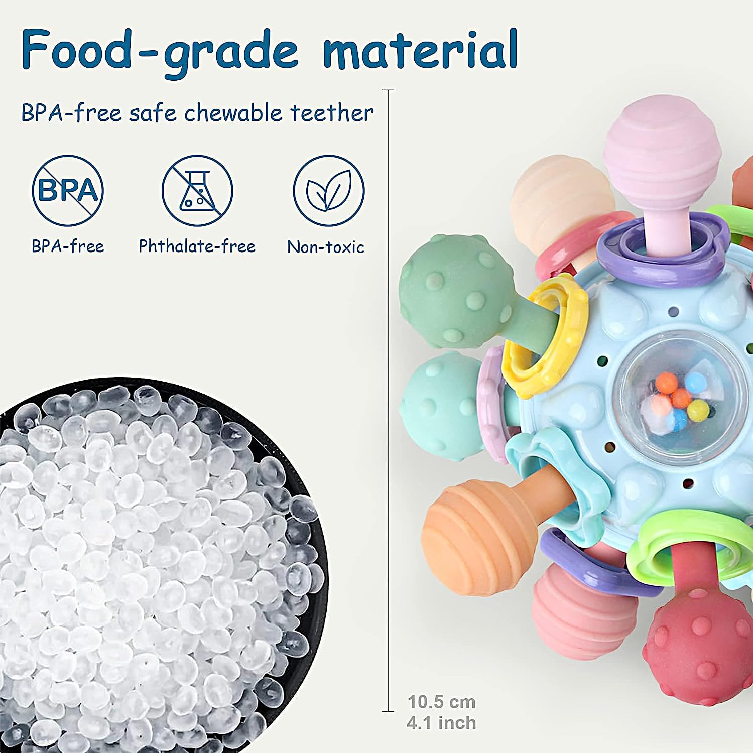 Foto 6 pulgar | Venta Internacional - Juguete Montessori Sensorial Para Aliviar La Dentición Hahaone Baby