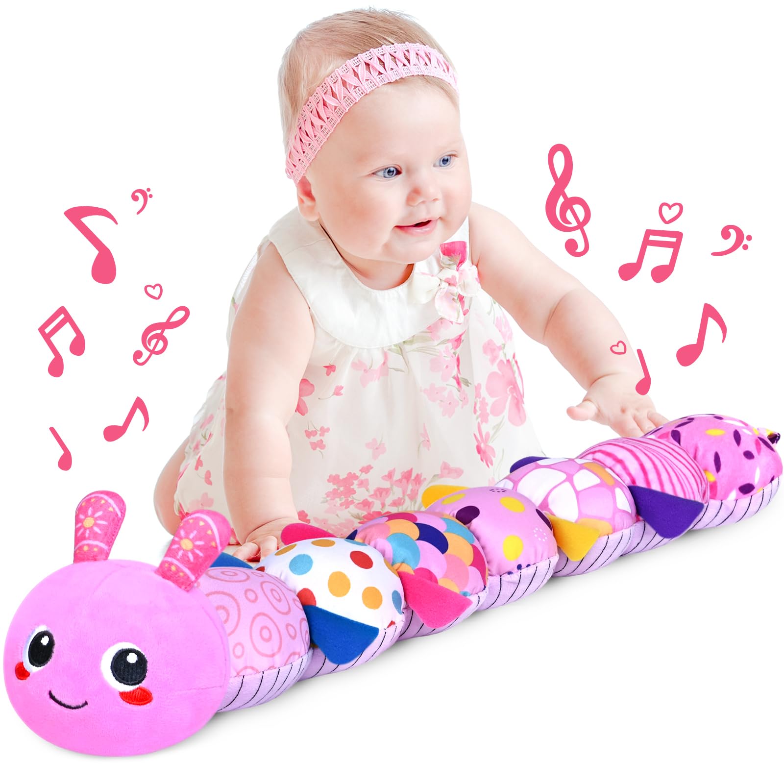 Venta Internacional - Juguete Musical Infantil Kmuysl Caterpillar Con Arrugas Y Sonajeros