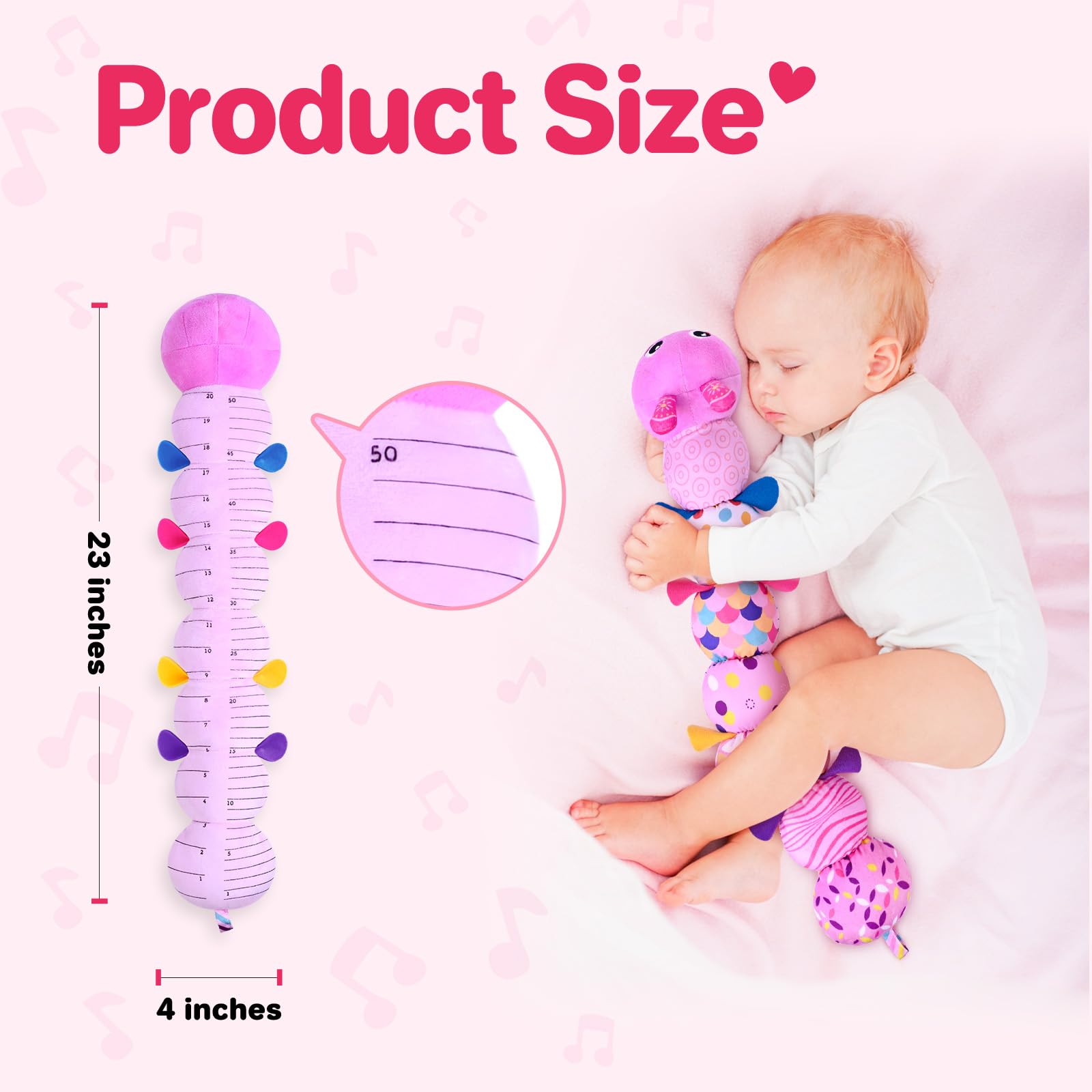Foto 2 | Venta Internacional - Juguete Musical Infantil Kmuysl Caterpillar Con Arrugas Y Sonajeros