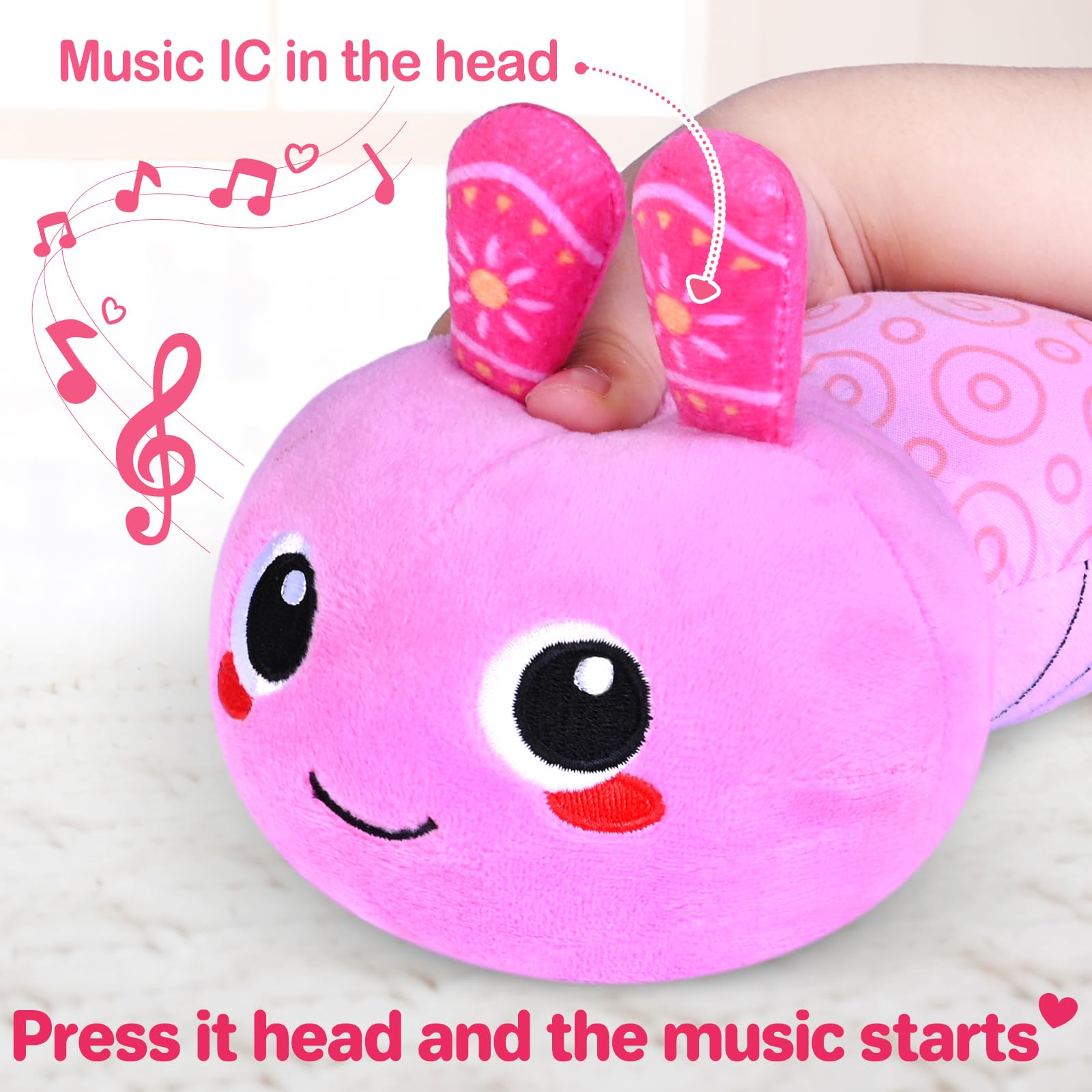 Foto 5 pulgar | Venta Internacional - Juguete Musical Infantil Kmuysl Caterpillar Con Arrugas Y Sonajeros