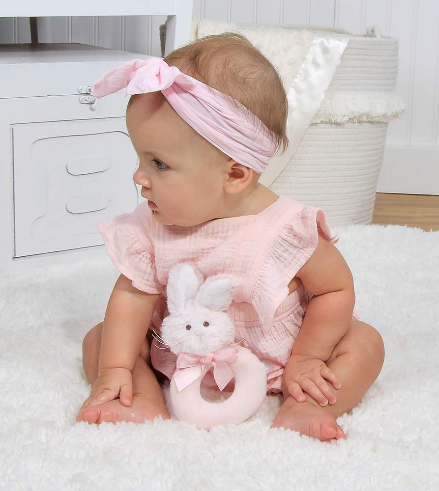 Foto 3 | Sonajero De Peluche Bearington Baby Lil' Bunny Rosa Con Anillo - Venta Internacional.