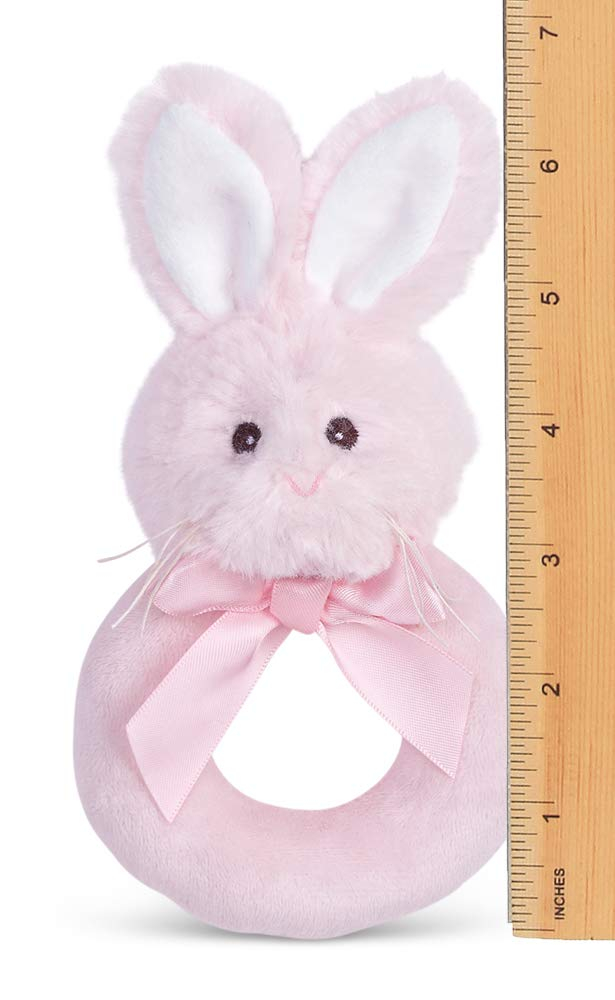 Foto 7 | Sonajero De Peluche Bearington Baby Lil' Bunny Rosa Con Anillo - Venta Internacional.