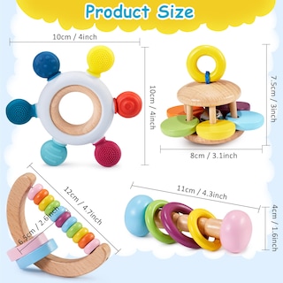 Foto 2 | Montessori Toys Chivao Wooden Bebé De 18 Meses O Más Con Sonajero - Venta Internacional.