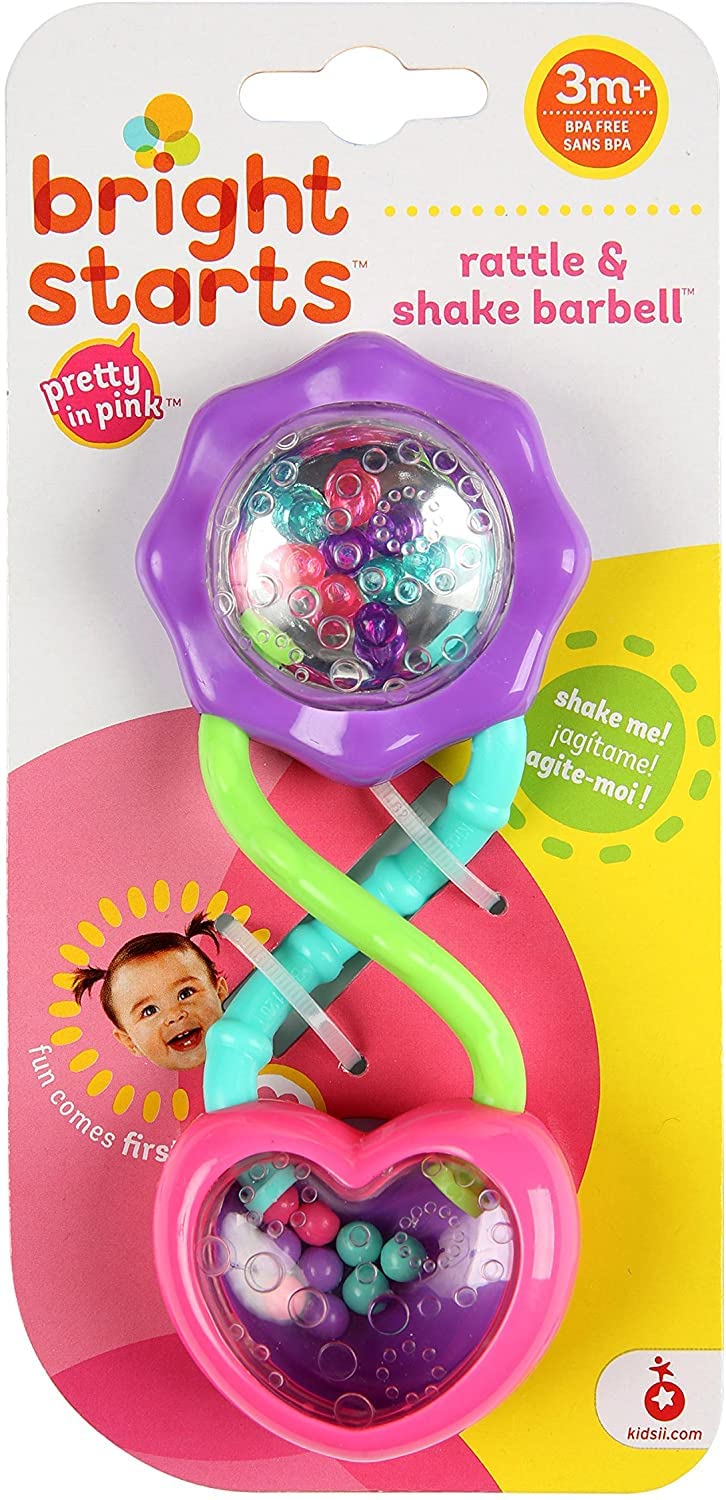 Foto 6 pulgar | Juguete Para Mancuernas Rattle And Shake Bright Starts Pretty En Color Rosa - Venta Internacional.