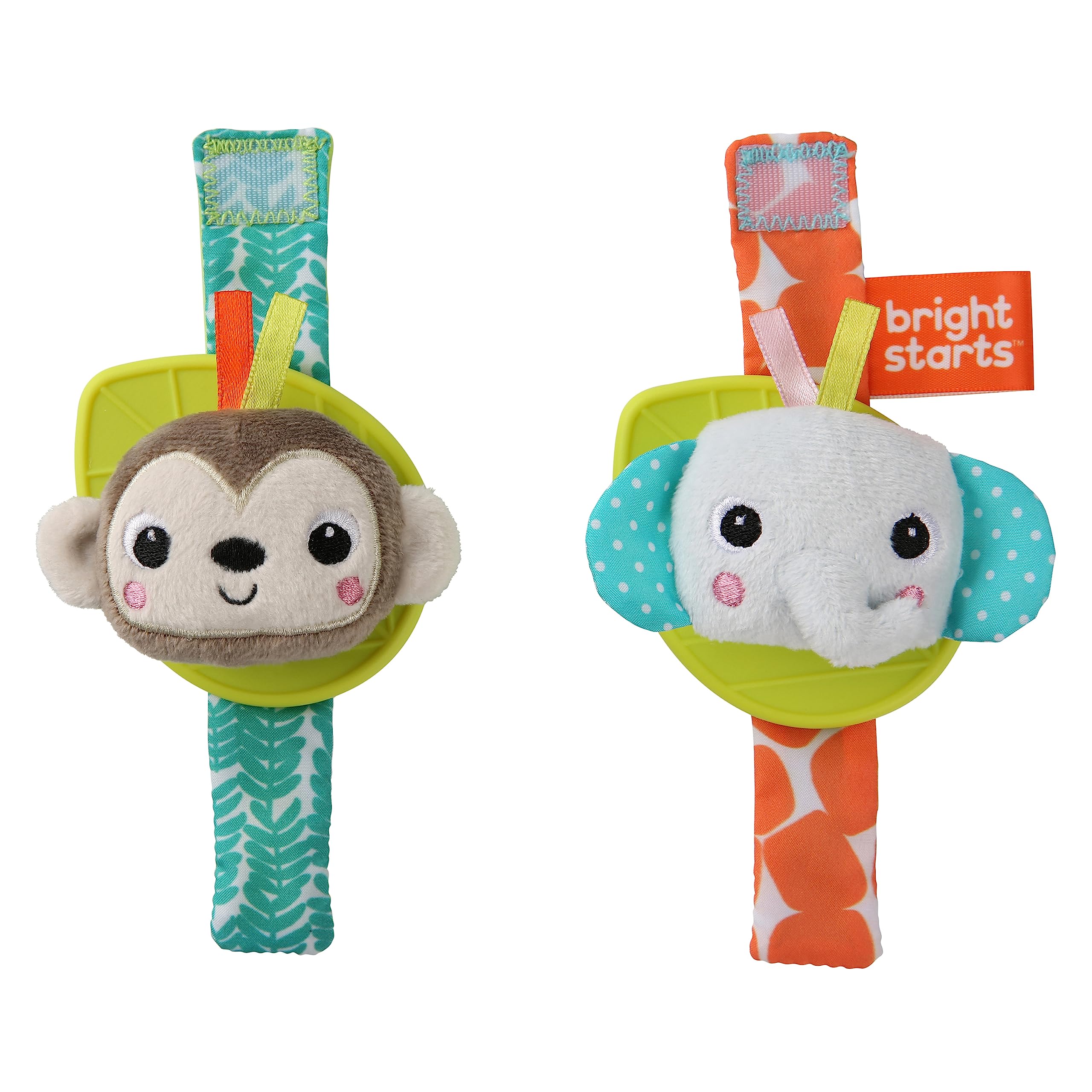 Juguete Portátil Con Sonajero Y Mordedor Bright Starts Monkey & Elephant - Venta Internacional.