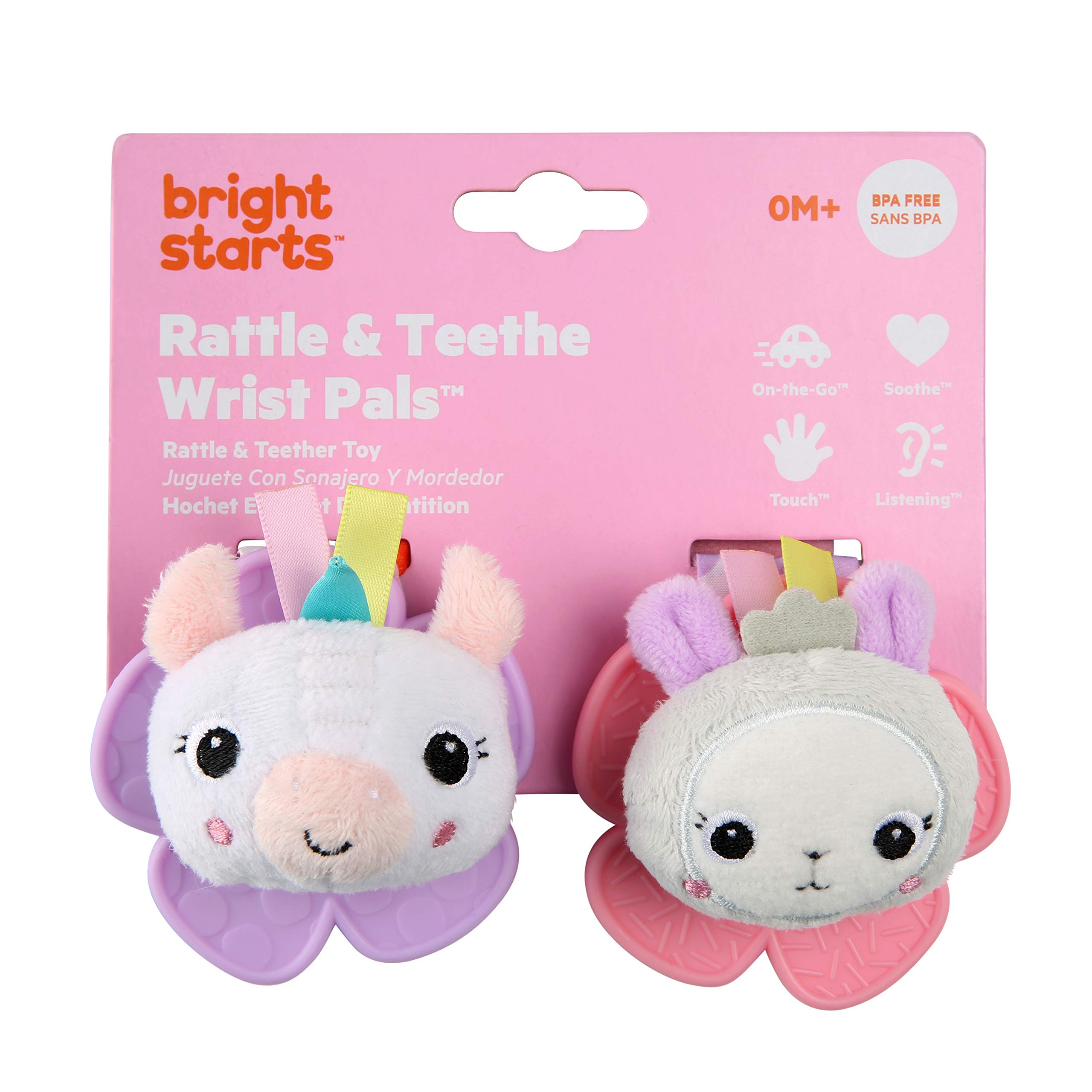 Foto 6 | Juguete Rattle & Teethe Para Amigos De Muñeca Bright Starts, Unicornio, Llama - Venta Internacional.