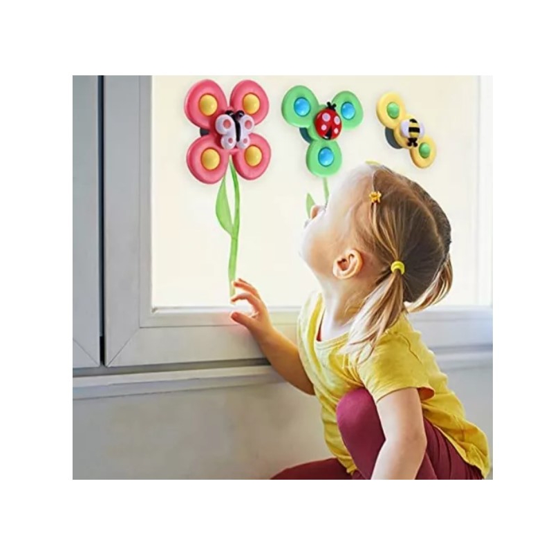 Foto 4 pulgar | Juego De 3 Ruletas Para Bebés Con Sonajero Y Ventosa - Venta Internacional.