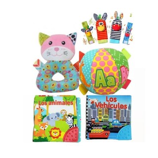 Foto 1 | Set De Juguetes De Estimulación Sensorial Para Bebé Con Diseño De Gatito - Venta Internacional.