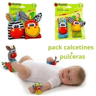 Foto 1 | Set De Estimulación Para Bebés, 2 Calcetines Y 2 Pulseras - Venta Internacional.