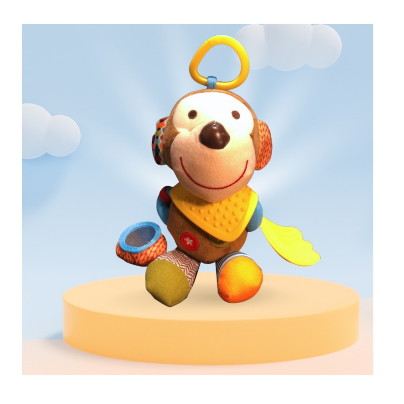 Colgador De Peluche Para Bebés Monkey Rattle Teether - Venta Internacional.