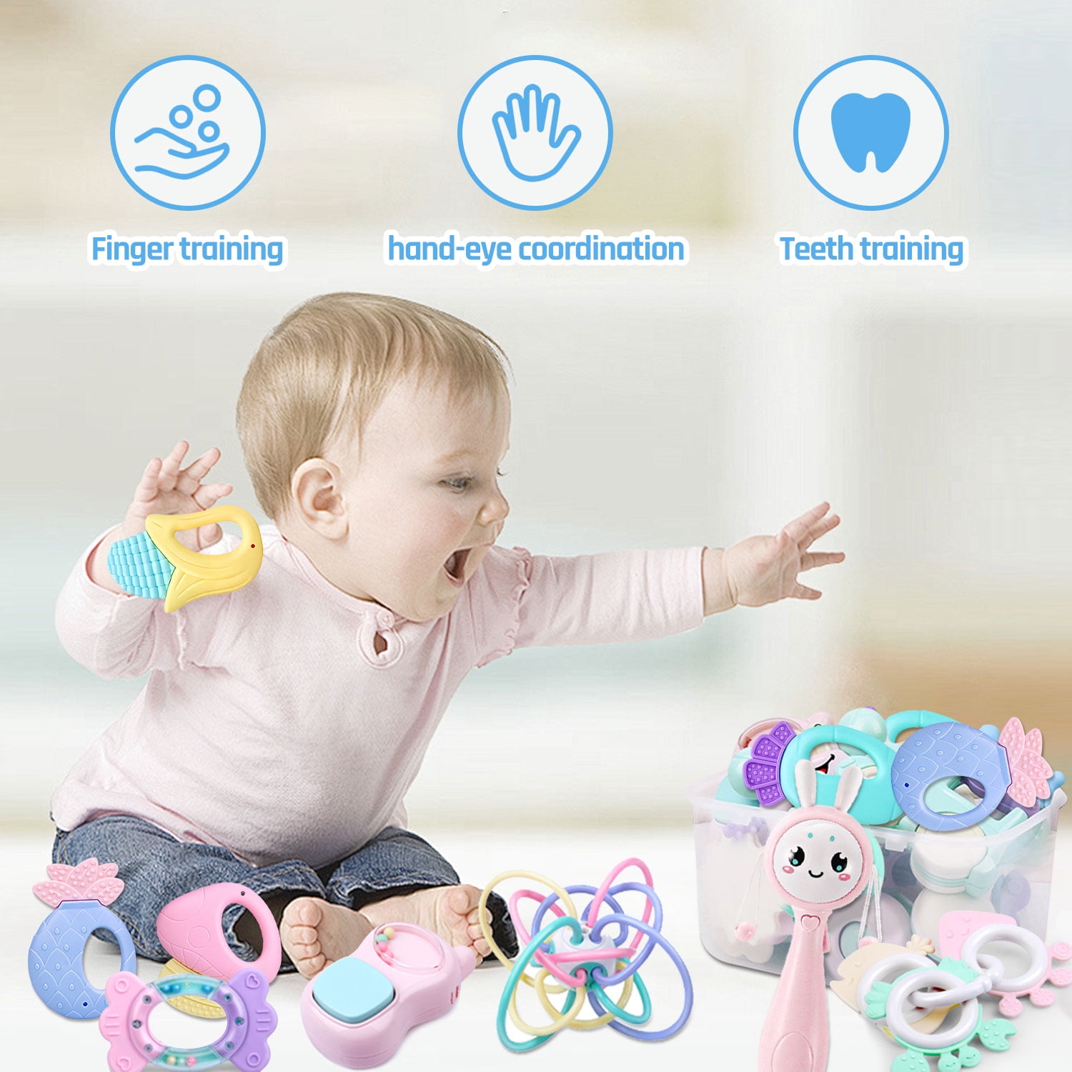 Foto 7 pulgar | Juego De Campanillas Para Bebés, Juguete De Desarrollo Sensorial, 12 Piezas - Venta Internacional.