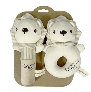 Foto 4 | Set de 2 Sonajas de Peluche Extra Suave Figura León para Bebé