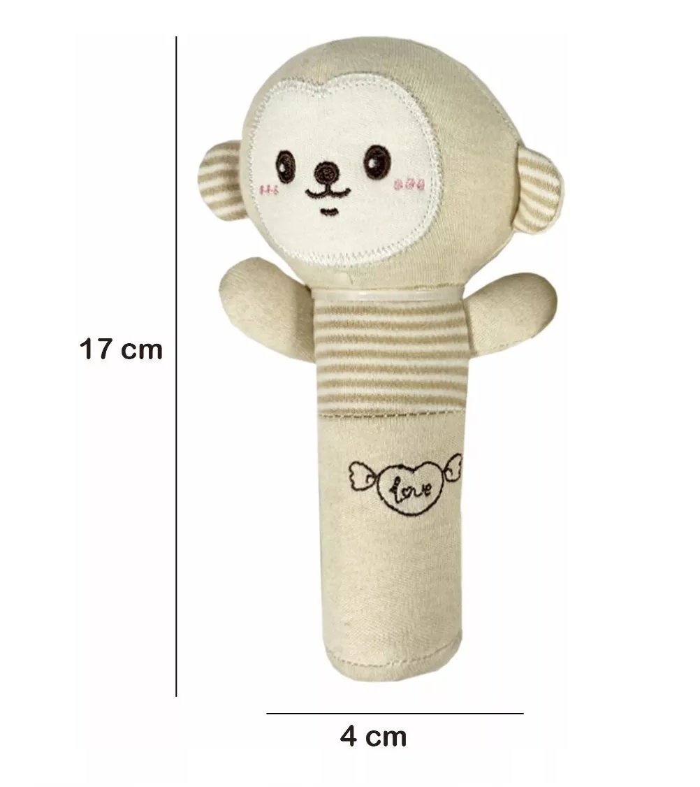 Foto 2 | Set De 2 Sonajas Para Bebe Juguete Peluche Felpa Extra Suave, Figura: Chango