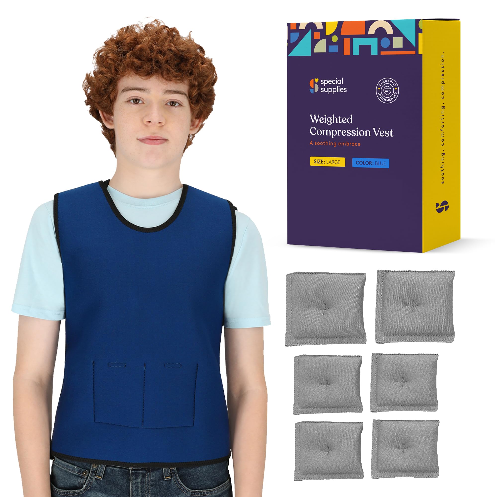 Chaleco De Compresión Sensorial Pesado, Suministros Especiales Para Niños - Venta Internacional.