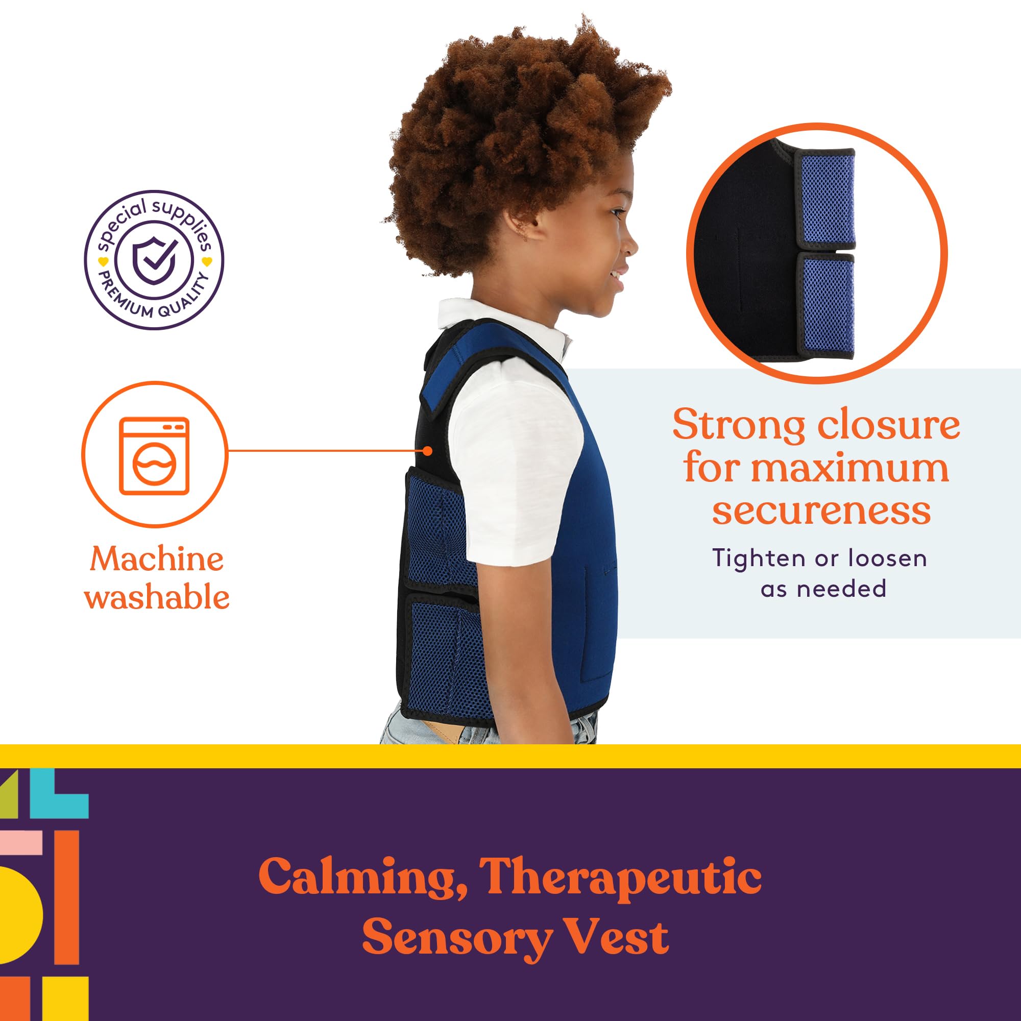 Foto 5 pulgar | Chaleco de Compresión Sensorial Special Supplies Pesado Suministros Especiales para Niños - Venta Internacional