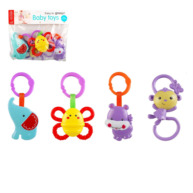 Juego de Sonajas Multicolor para Bebé 4 Piezas