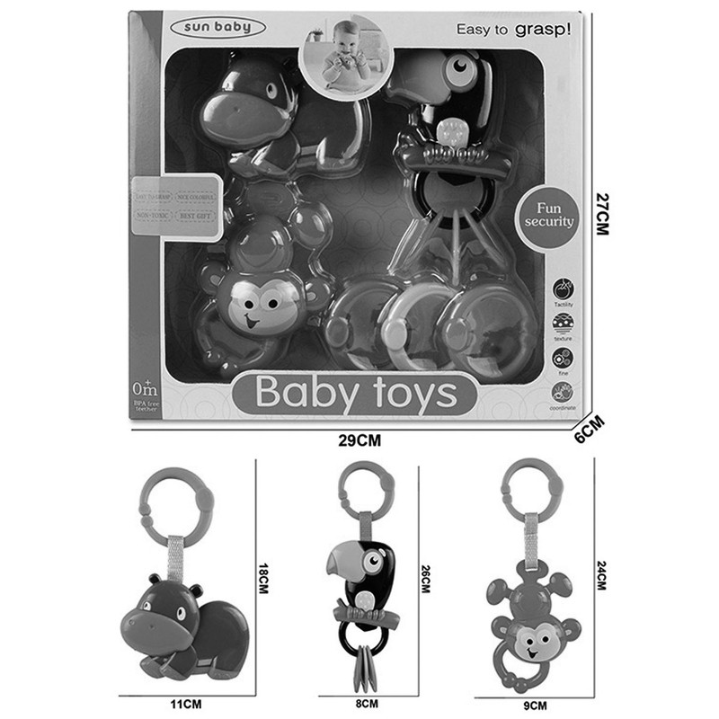 Foto 4 | Caja De Sonajas Baby Generico Con 3 Piezas