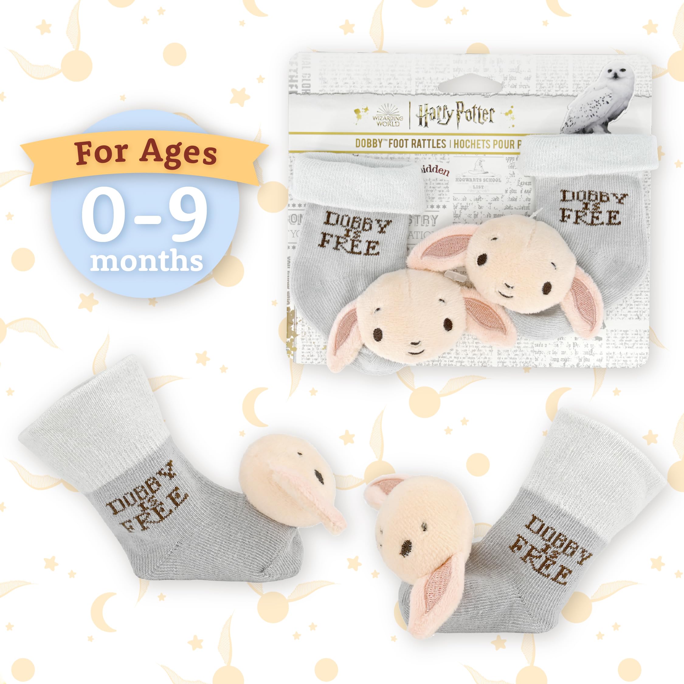 Foto 6 pulgar | Rattle Socks Kids Preferred Harry Potter Dobby Para Bebé - Venta Internacional.