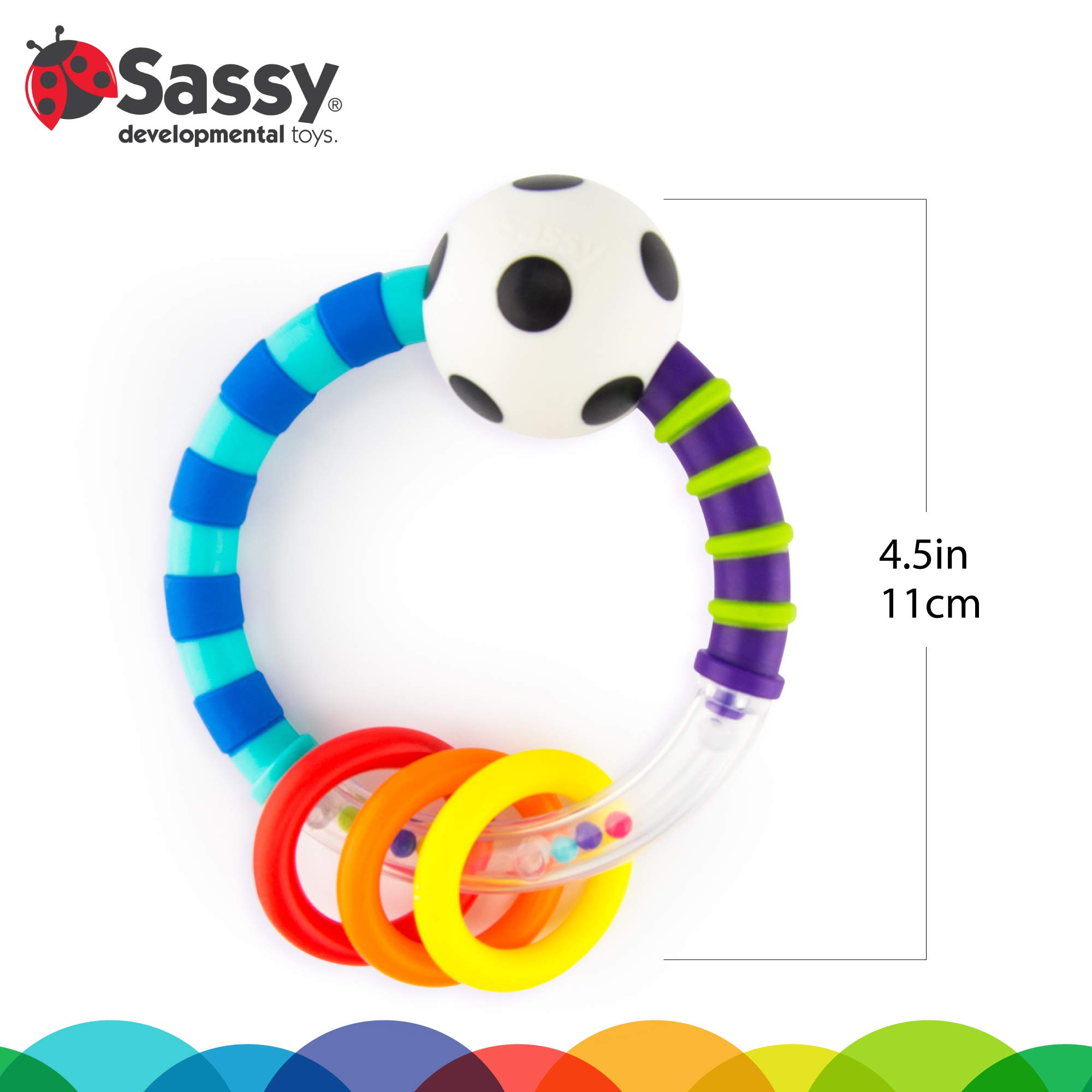Foto 5 pulgar | Sonajero Con Forma De Anillo Para Bebés Developmental, De Alto Contraste - Venta Internacional.